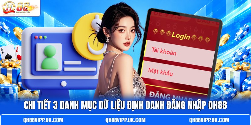 Chi tiết 3 danh mục dữ liệu định danh đăng nhập QH88 Chi tiết 3 danh mục dữ liệu định danh đăng nhập QH88