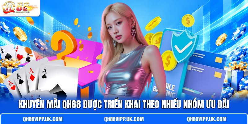 Khuyến mãi QH88 được triển khai theo nhiều nhóm ưu đãi