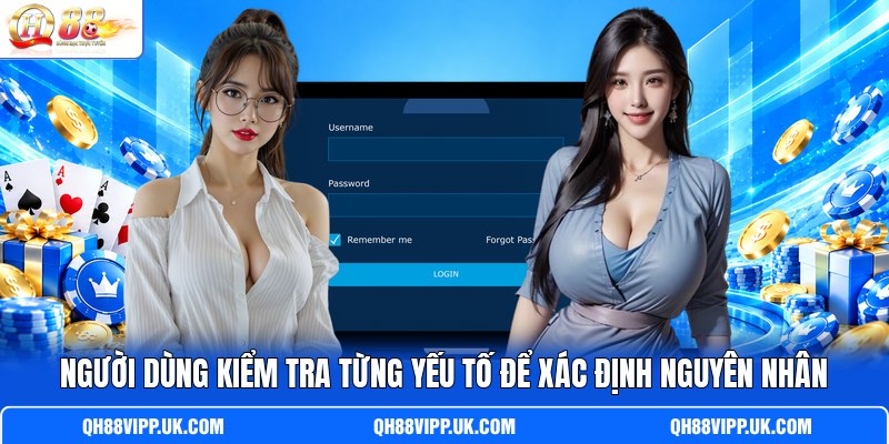 Người dùng kiểm tra từng yếu tố để xác định nguyên nhân Người dùng kiểm tra từng yếu tố để xác định nguyên nhân